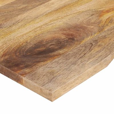 vidaXL Bureaublad met ronding 120x60x2,5 cm massief ruw mangohout