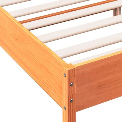 vidaXL Bedframe zonder matras massief grenenhout wasbruin 140x200 cm