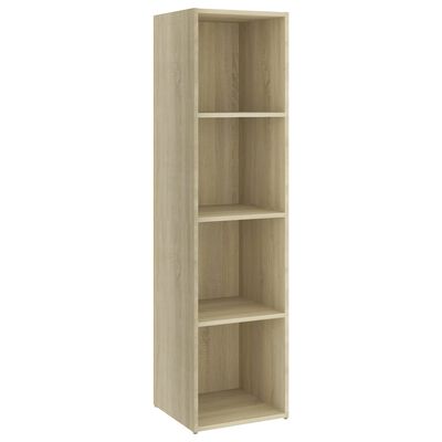 vidaXL Tv-meubel 142,5x35x36,5 cm bewerkt hout sonoma eikenkleurig