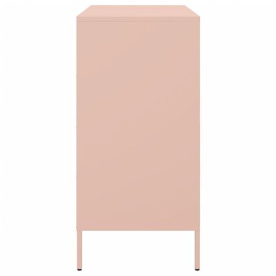 vidaXL Dressoir 68x39x79 cm staal roze