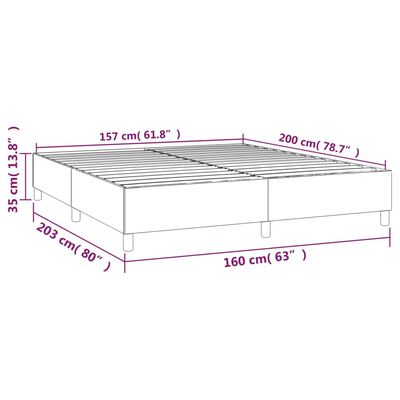 vidaXL Bedframe kunstleer zwart 160x200 cm