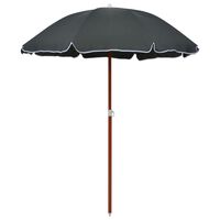 vidaXL Parasol met stalen paal 180 cm antracietkleurig