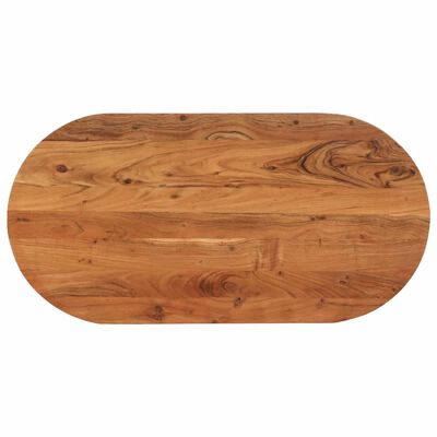 vidaXL Tafelblad ovaal 80x40x2,5 cm massief acaciahout