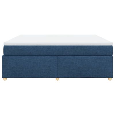 vidaXL Boxspring met matras stof blauw 180x200 cm