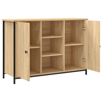 vidaXL Dressoir 100x35x70 cm bewerkt hout sonoma eikenkleurig