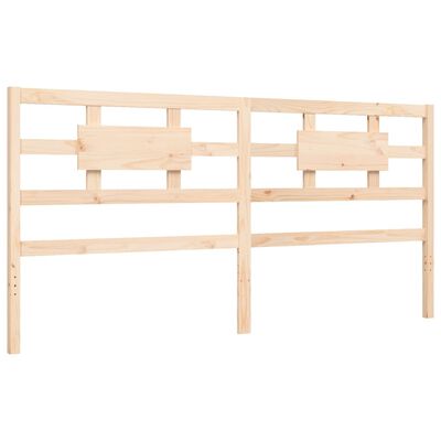 vidaXL Bedframe met hoofdbord massief hout