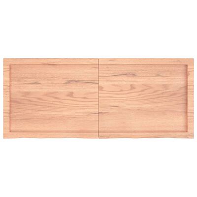 vidaXL Wandschap 120x50x(2-4)cm behandeld massief eikenhout lichtbruin