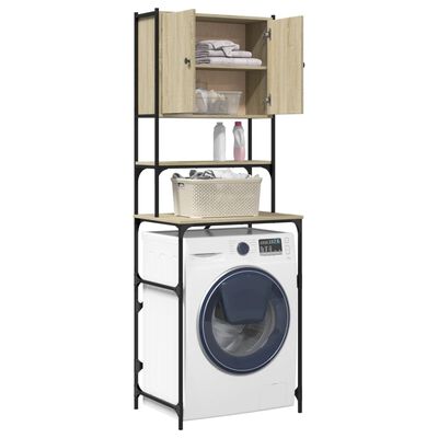 vidaXL Wasmachinekast 68x48,5x194 cm sonoma eikenkleurig