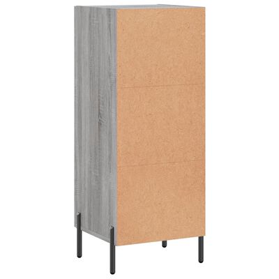 vidaXL Dressoir 34,5x34x90 cm bewerkt hout grijs sonoma eikenkleurig