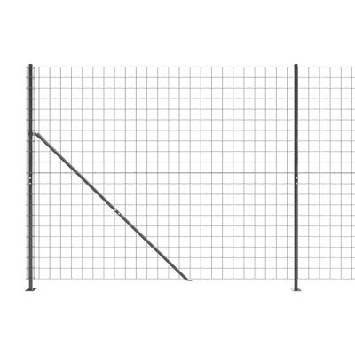 vidaXL Draadgaashek met flens 1,6x25 m antracietkleurig