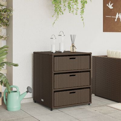 vidaXL Tuinkast 55x59x69 cm poly rattan bruin