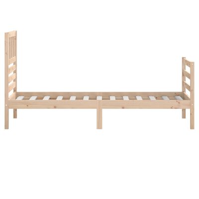 vidaXL Bedframe massief hout 75x190 cm