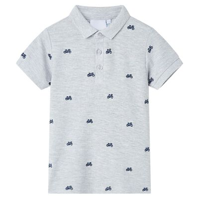 Kinderpoloshirt  116 gemêleerd grijs