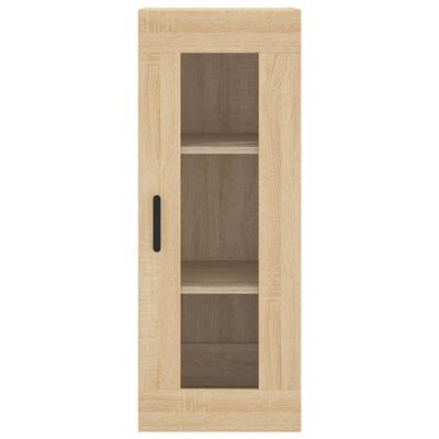 vidaXL Hoge kast 34,5x34x180 cm bewerkt hout sonoma eikenkleurig