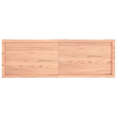 vidaXL Tafelblad natuurlijke rand 160x50x(2-4) cm eikenhout lichtbruin