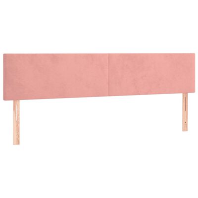 vidaXL Boxspring met matras en LED fluweel roze 120x190 cm