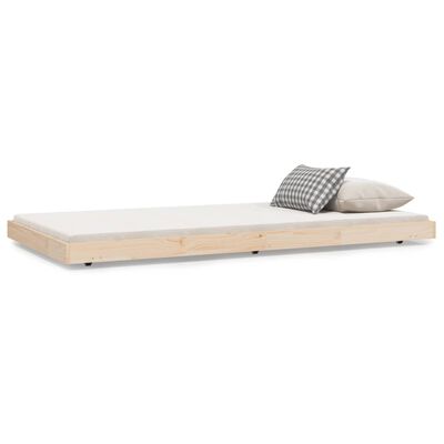 vidaXL Bedframe zonder matras massief grenenhout 90x200 cm