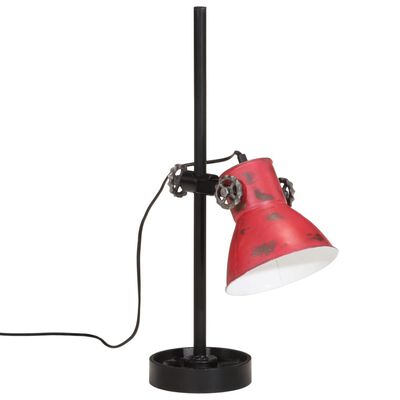 vidaXL Bureaulamp 25 W E27 15x15x55 cm verweerd rood