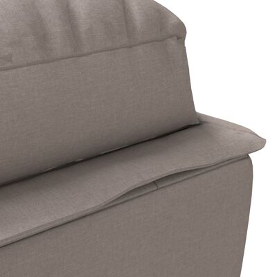 vidaXL Chaise longue met kussens stof taupe