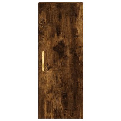 vidaXL Hoge kast 34,5x34x180 cm bewerkt hout gerookt eikenkleurig