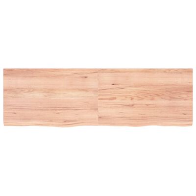 vidaXL Wandschap 160x50x(2-4)cm behandeld massief eikenhout lichtbruin