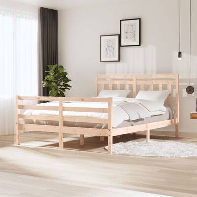 vidaXL Bedframe massief hout 160x200 cm