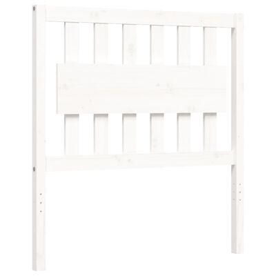 vidaXL Bedframe met hoofdbord massief hout wit