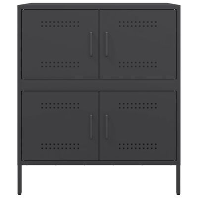 vidaXL Dressoir 68x39x79 cm staal zwart