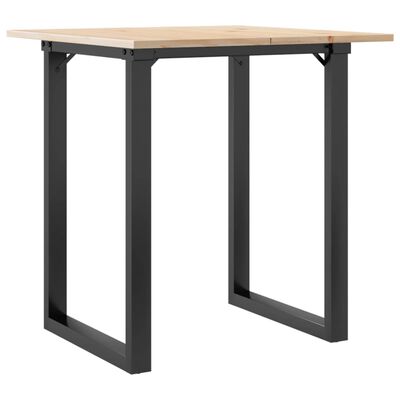 vidaXL Eettafel O-frame 60x60x75 cm massief grenenhout en gietijzer