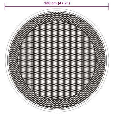 vidaXL Buitenkleed Ø 120 cm polypropeen groen