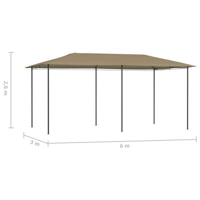 vidaXL Prieel 160 g/m² 2,98x5,3x2,59 m taupe