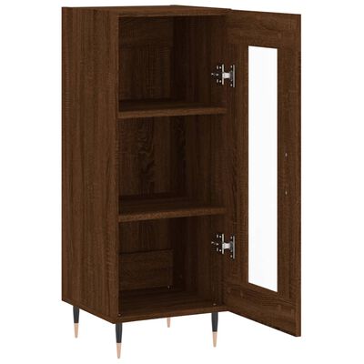 vidaXL Dressoir 34,5x34x90 cm bewerkt hout bruin eikenkleur