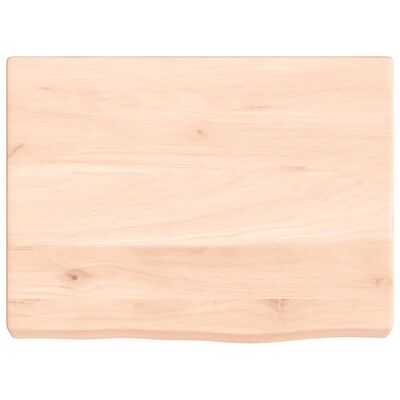 vidaXL Wastafelblad 40x30x(2-4) cm onbehandeld massief hout