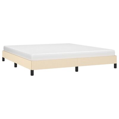 vidaXL Bedframe zonder matras stof crèmekleurig 160x200 cm