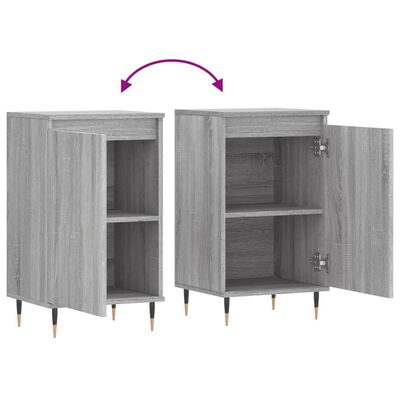 vidaXL Dressoir 40x35x70 cm bewerkt hout grijs sonoma