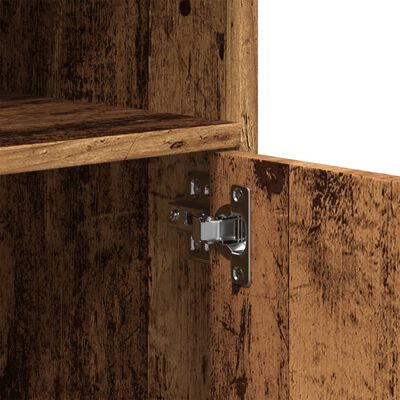 vidaXL Rolkast 60x48x81 cm bewerkt hout oud houtkleurig