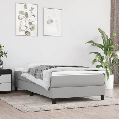 vidaXL Bedframe stof lichtgrijs 80x200 cm