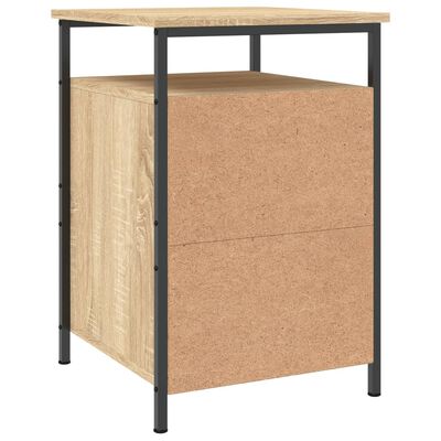 vidaXL Nachtkastjes 2 st 40x42x60 cm bewerkt hout sonoma eikenkleurig