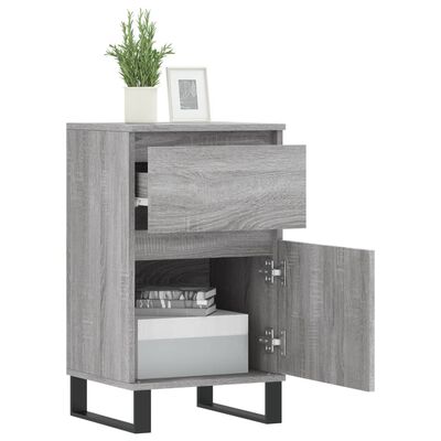 vidaXL Dressoir 40x35x70 cm bewerkt hout grijs sonoma