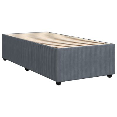 vidaXL Bedframe fluweel donkergrijs 80x200 cm