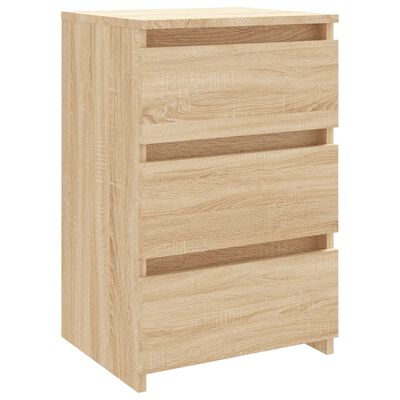 vidaXL Nachtkastje 40x35x62,5 cm bewerkt hout sonoma eikenkleurig