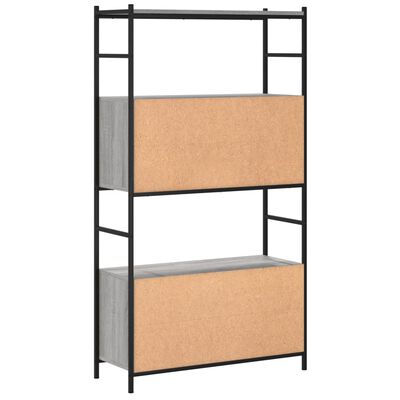 vidaXL Boekenrek 80x30x145,5 cm bewerkt hout en ijzer grijs sonoma