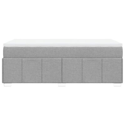 vidaXL Boxspring met matras stof lichtgrijs 100x200 cm