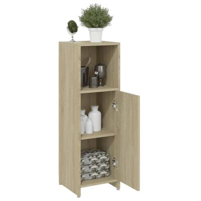 vidaXL Badkamerkast 30x30x95 cm bewerkt hout sonoma eikenkleurig