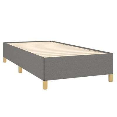 vidaXL Bedframe stof donkergrijs 100x200 cm