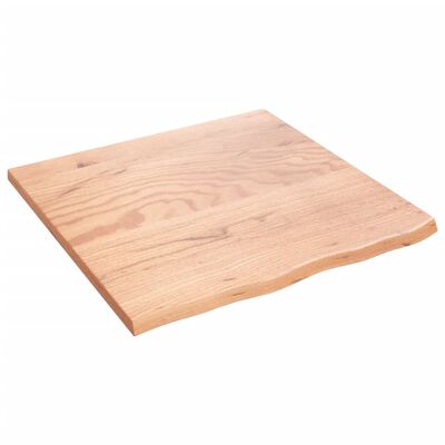 vidaXL Wandschap 60x60x2 cm behandeld massief eikenhout lichtbruin