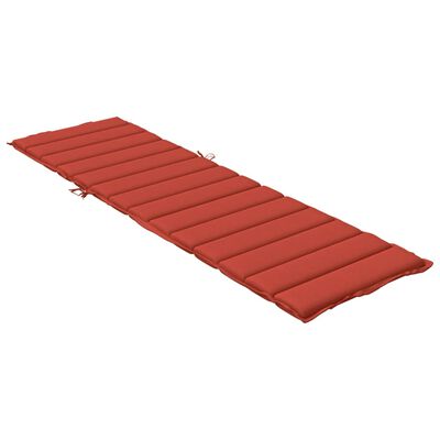 vidaXL Ligbedkussen 200x50x4 cm stof gemêleerd rood