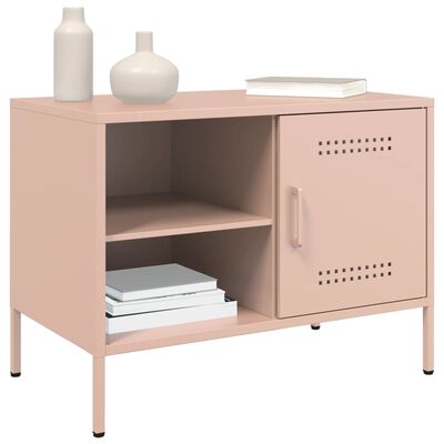 vidaXL Tv-meubel 68x39x50,5 cm staal roze