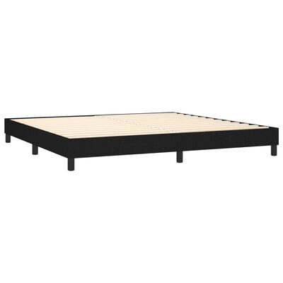 vidaXL Boxspring met matras stof zwart 200x200 cm