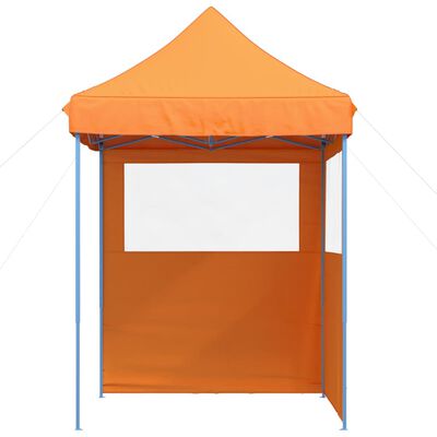 vidaXL Partytent inklapbaar pop-up met 2 zijwanden oranje